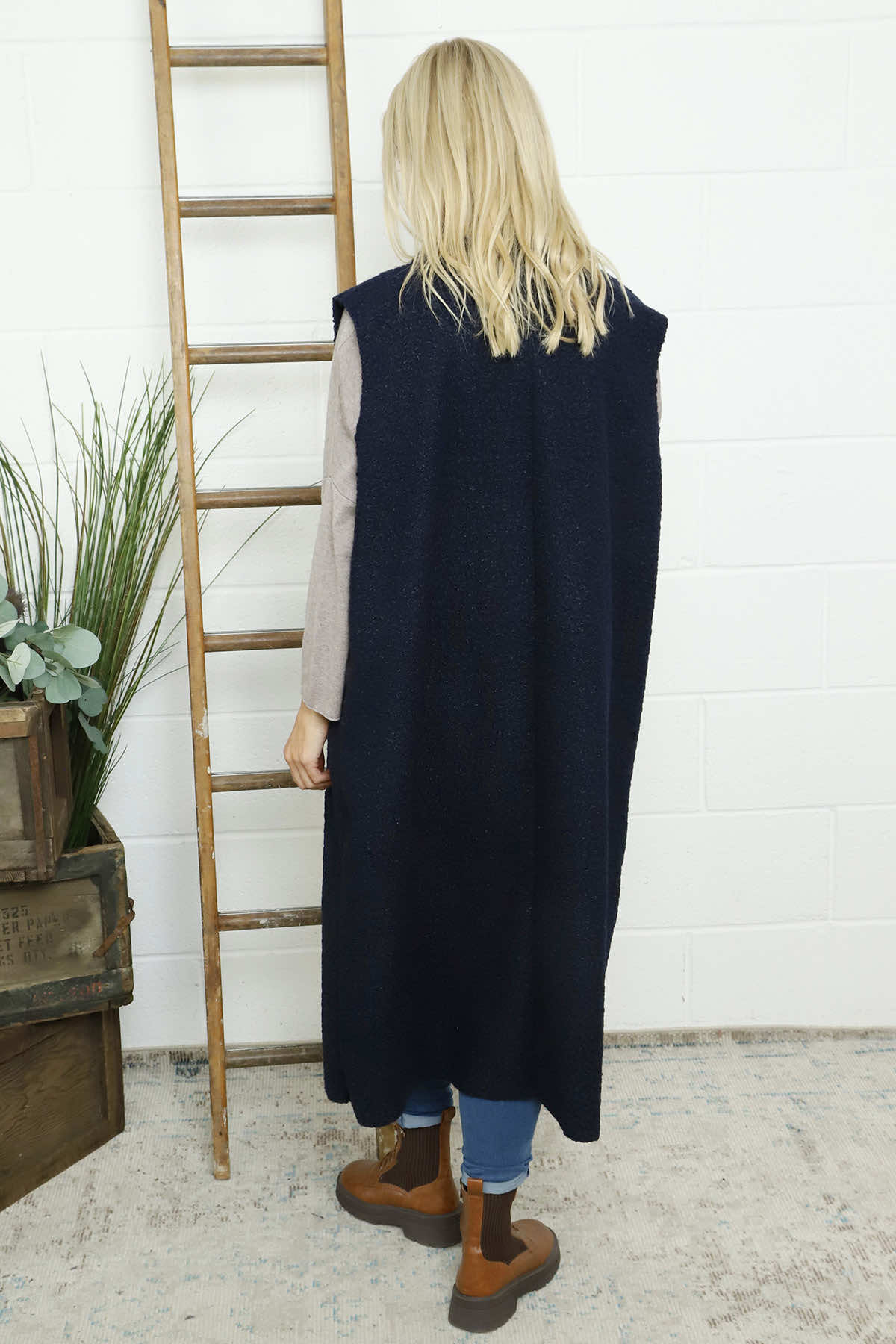 Kori Boucle Gilet Navy