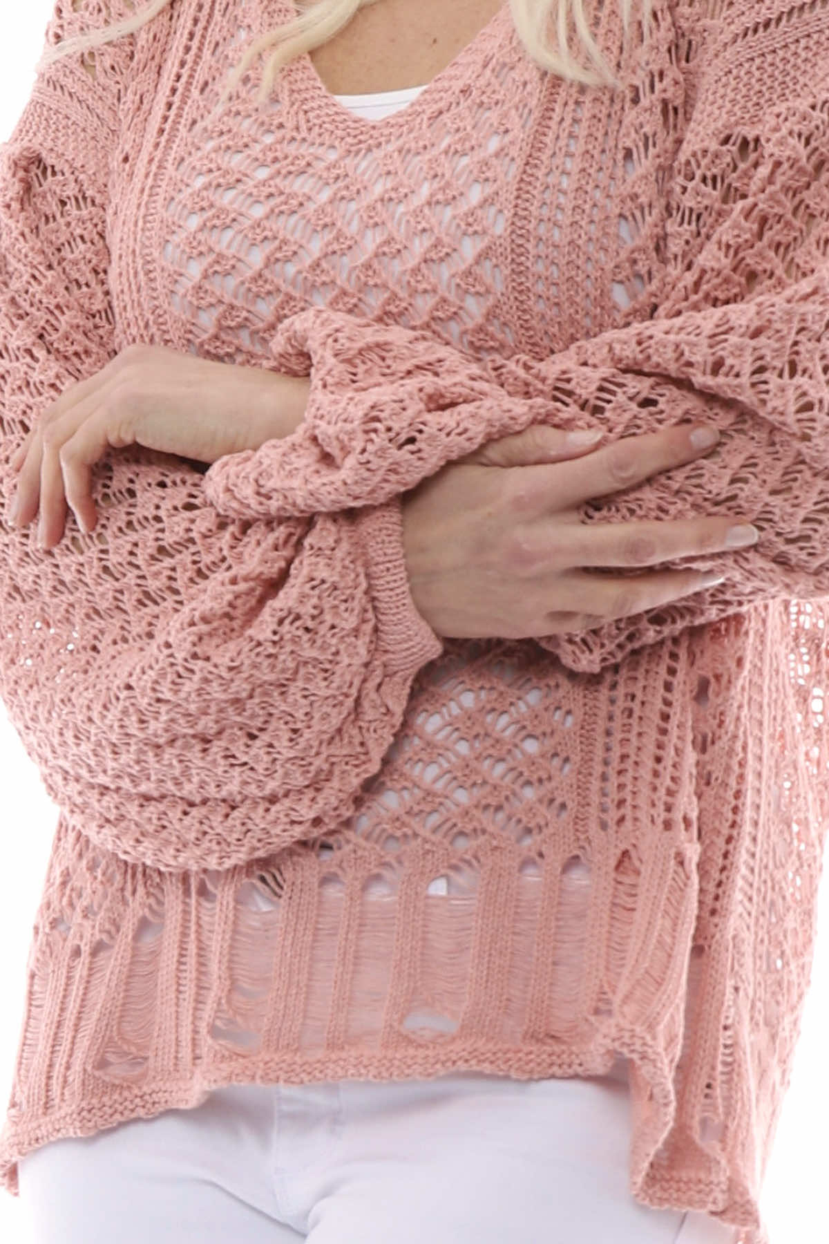 Mckinley Crochet Top Pink