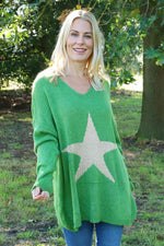Paige Star Knitted Jumper Green Green - Paige Star Knitted Jumper Green