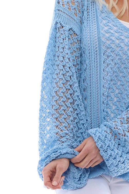 Mckinley Crochet Top Powder Blue - Image 5