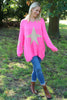 Paige Star Knitted Jumper Fuchsia