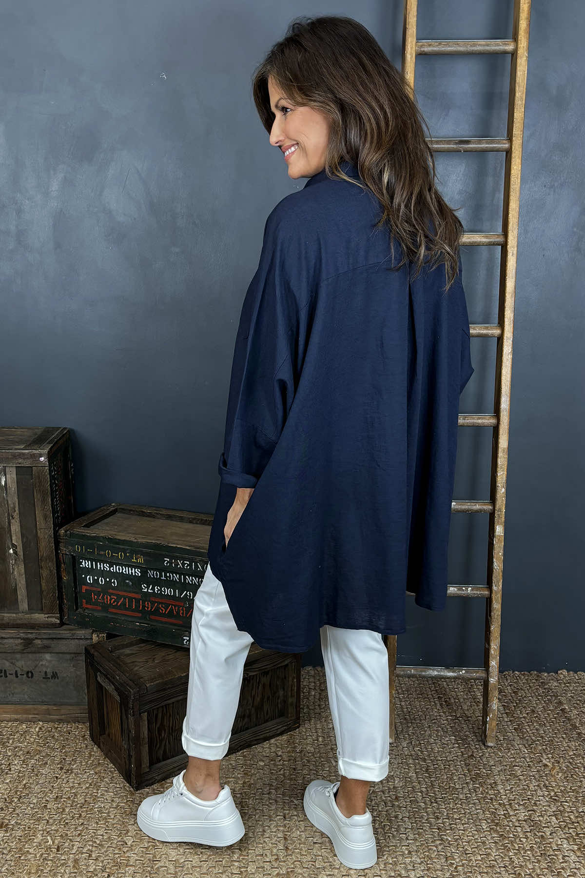 Par Linen Shirt Navy