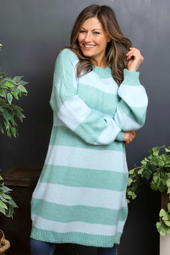 Osanna Stripe Knitted Jumper Light Blue