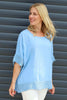 Livie Pocket Cotton Top Powder Blue
