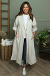 Meryl Long Cotton Jacket Stone