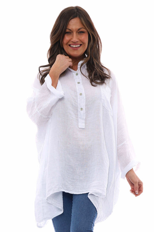 Par Linen Shirt White - Image 3