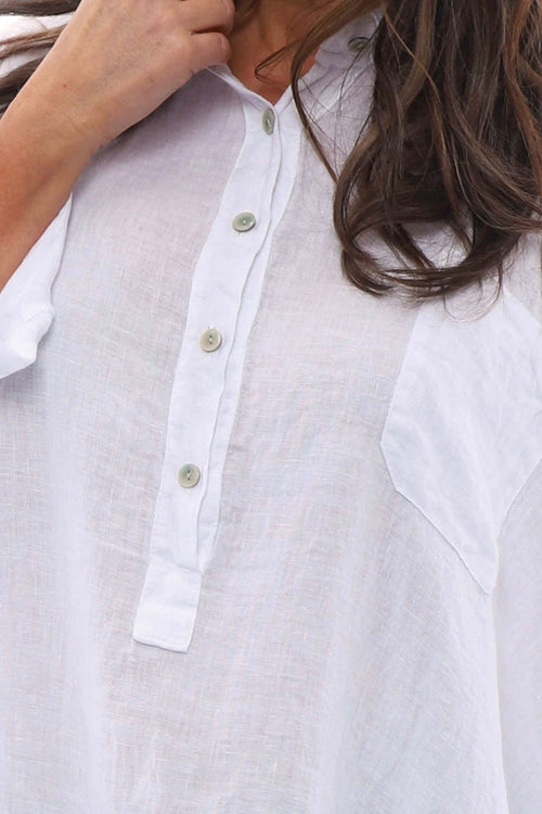 Par Linen Shirt White - Image 2