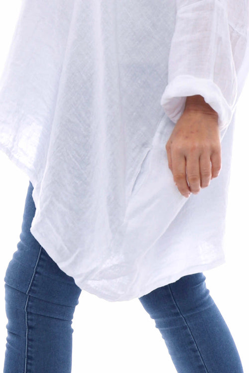 Par Linen Shirt White - Image 5
