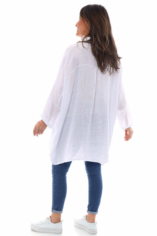 Par Linen Shirt White - Image 6