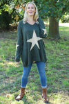 Paige Star Knitted Jumper Khaki