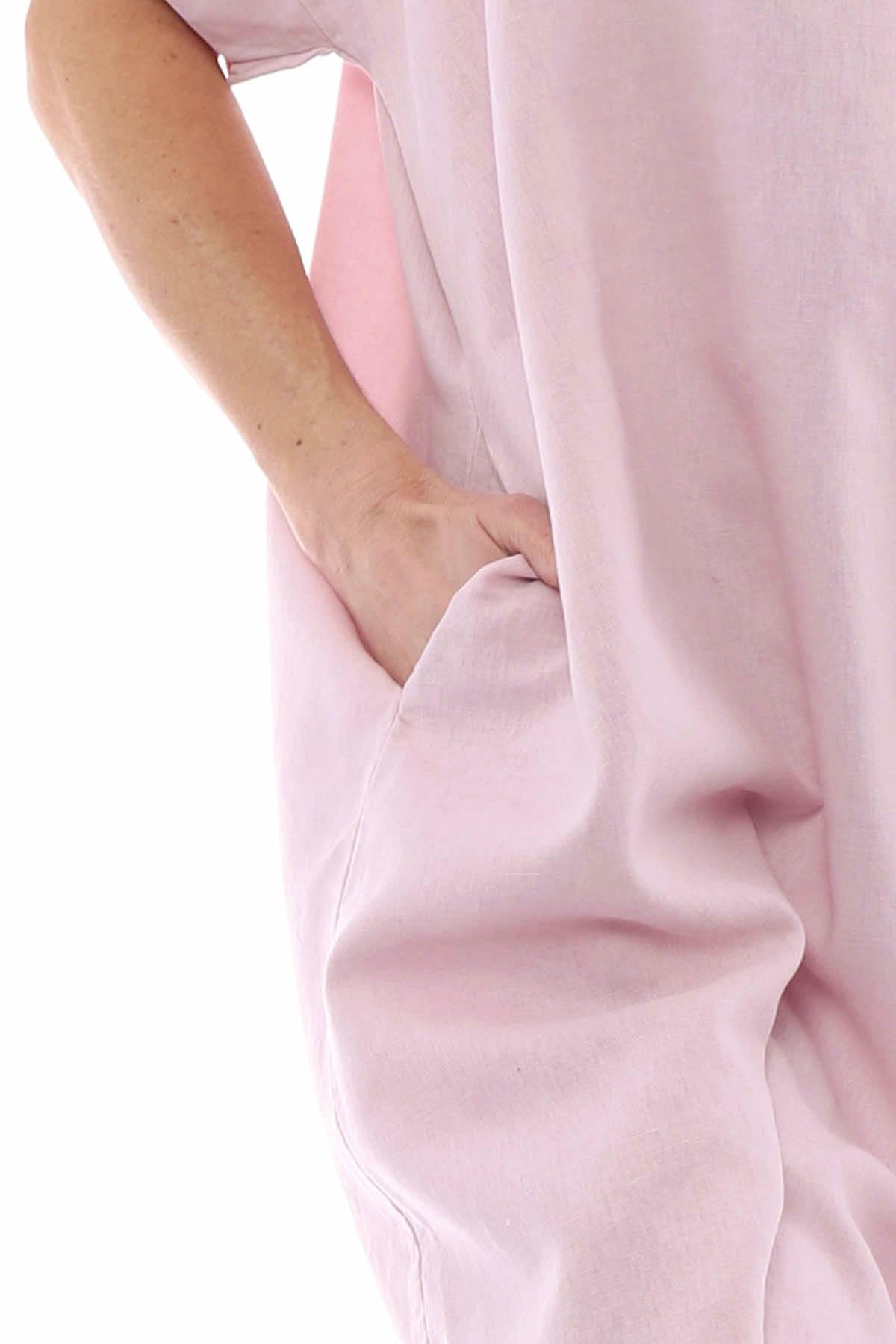 Lelia Washed Linen Tunic Pink