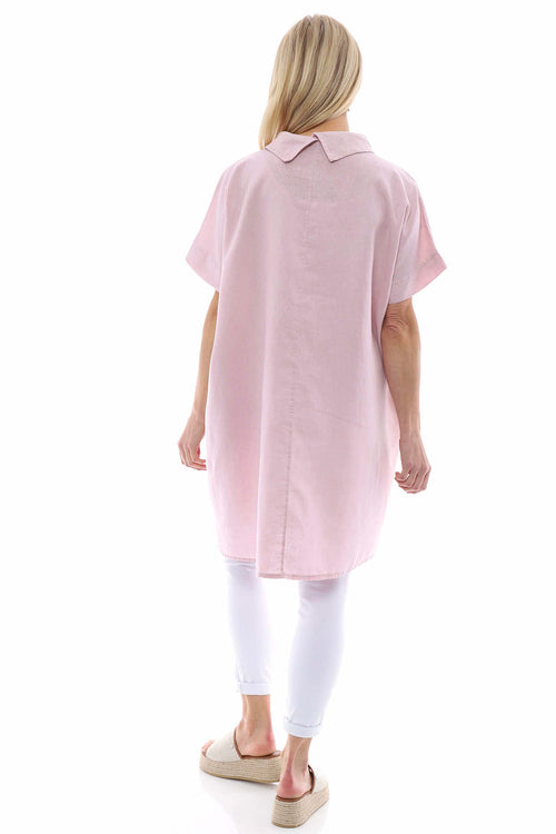 Lelia Washed Linen Tunic Pink - Image 6