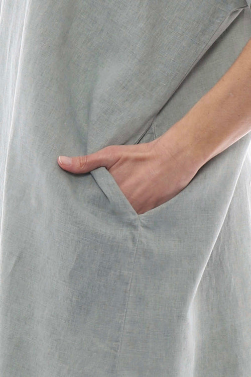 Lelia Washed Linen Tunic Khaki - Image 5