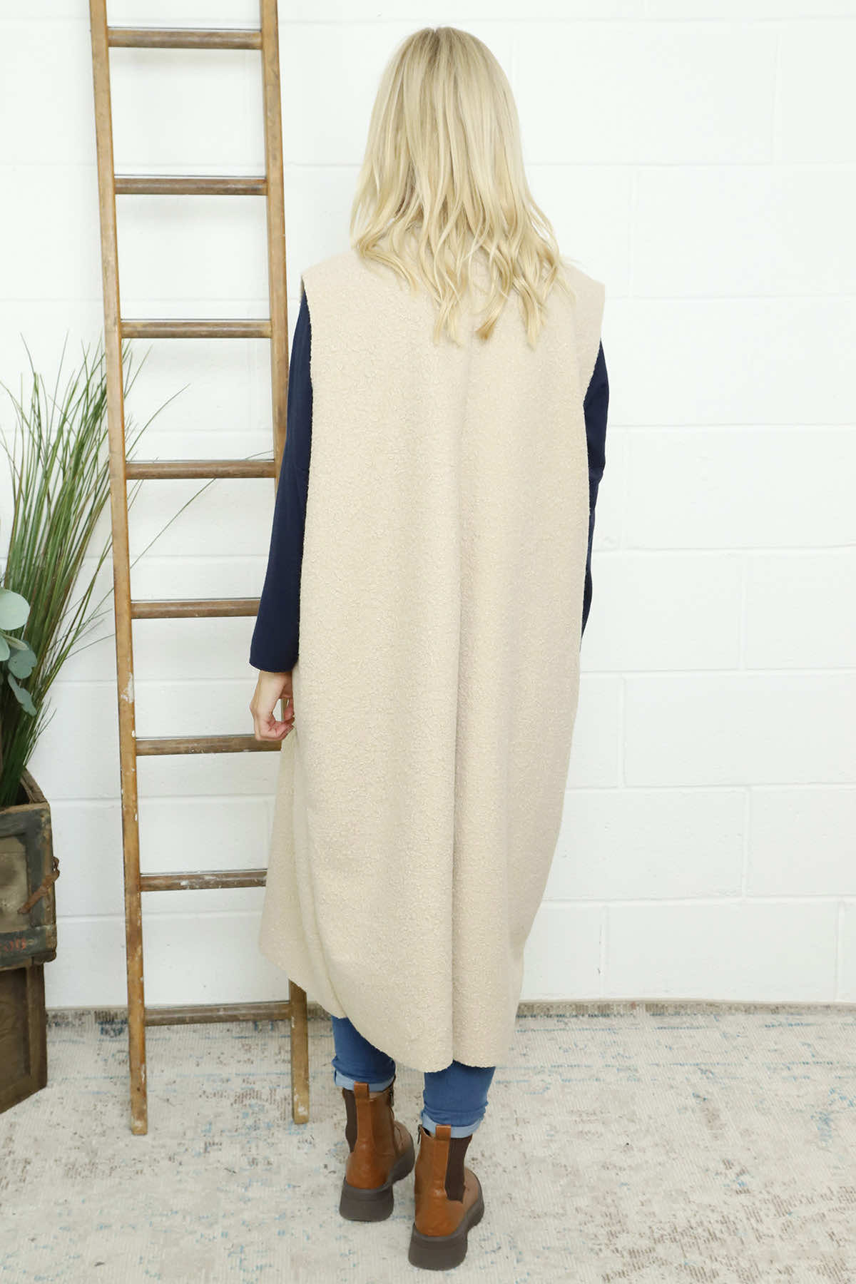 Kori Boucle Gilet Stone