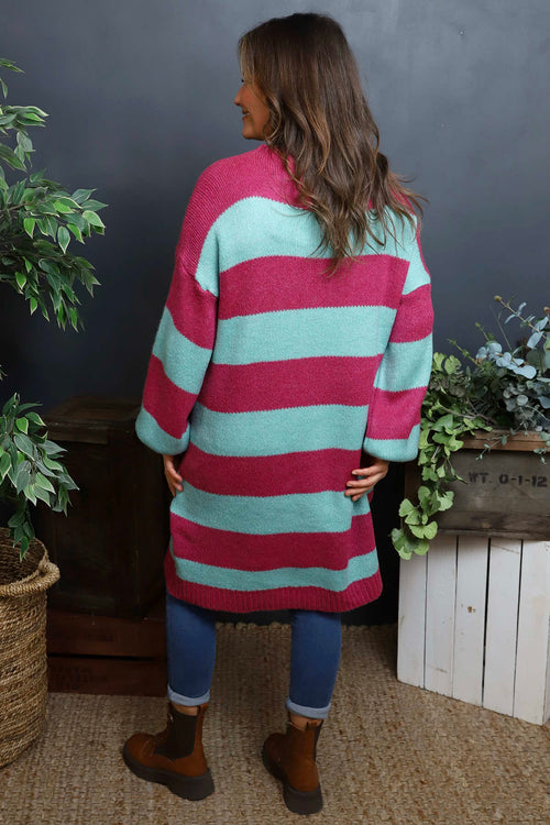 Osanna Stripe Knitted Jumper Berry - Image 4