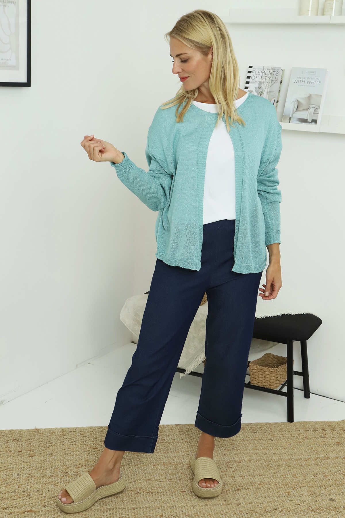 Leandra Knit Cardigan Sage Green