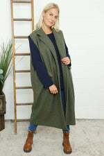 Kori Boucle Gilet Khaki Khaki - Kori Boucle Gilet Khaki