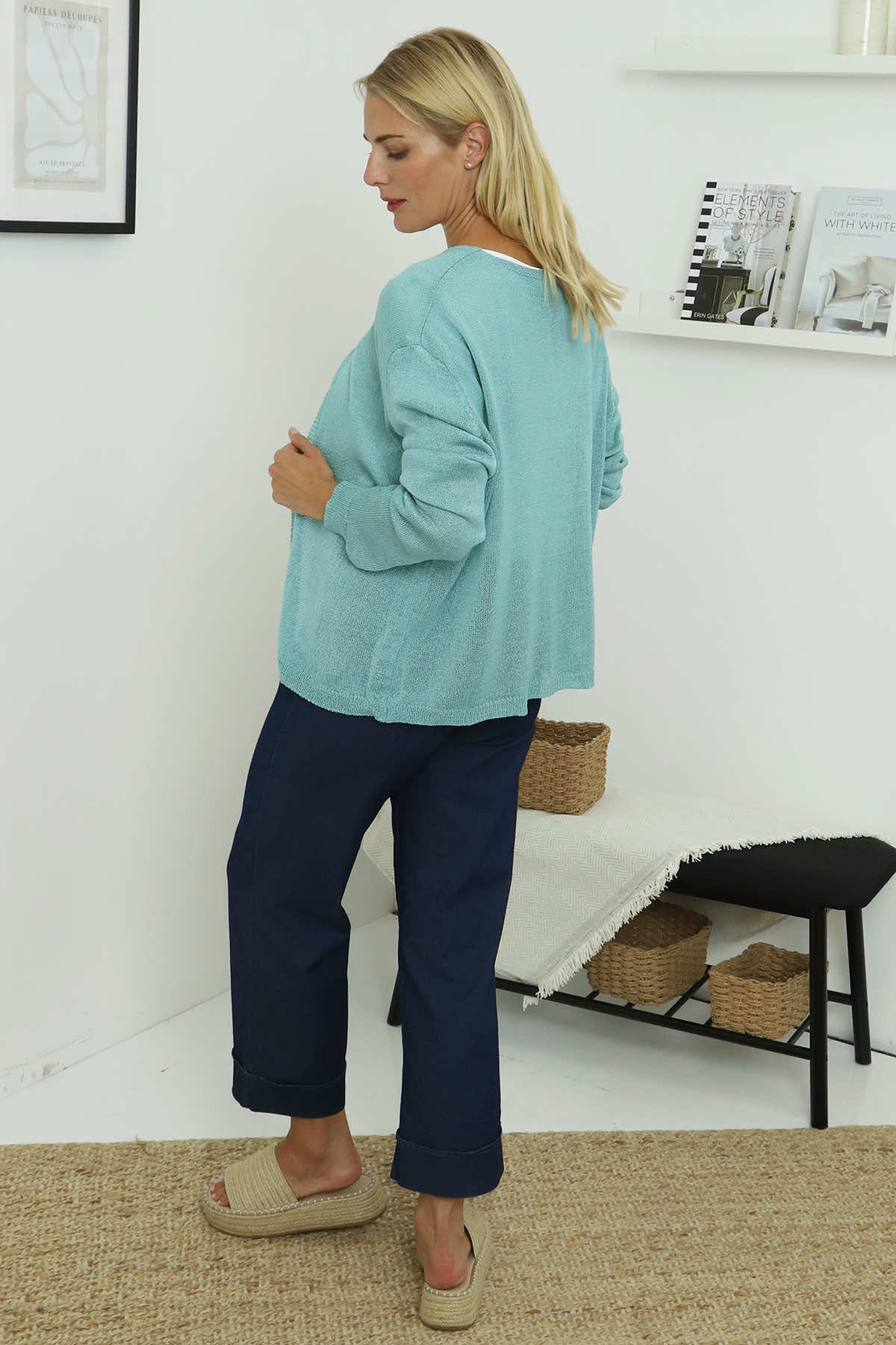 Leandra Knit Cardigan Sage Green