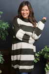 Osanna Stripe Knitted Jumper Khaki