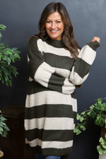 Osanna Stripe Knitted Jumper Khaki Khaki - Osanna Stripe Knitted Jumper Khaki