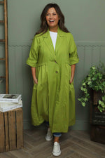 Meryl Long Cotton Jacket Olive Olive - Meryl Long Cotton Jacket Olive