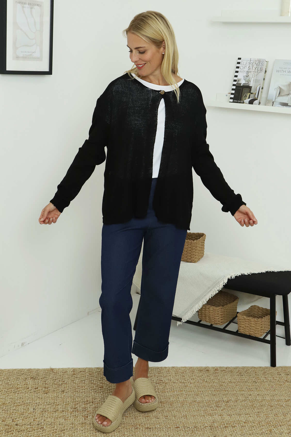 Leandra Knit Cardigan Black