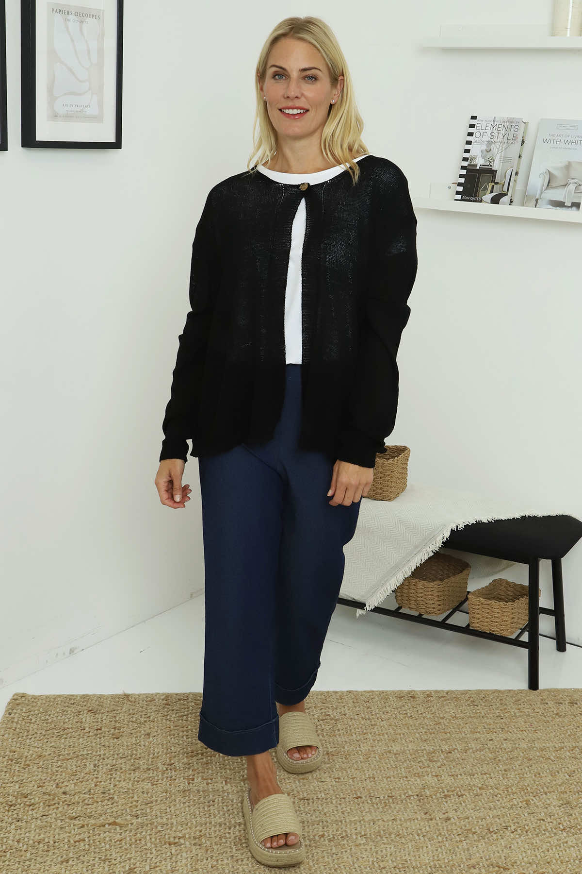 Leandra Knit Cardigan Black