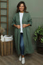 Meryl Long Cotton Jacket Khaki