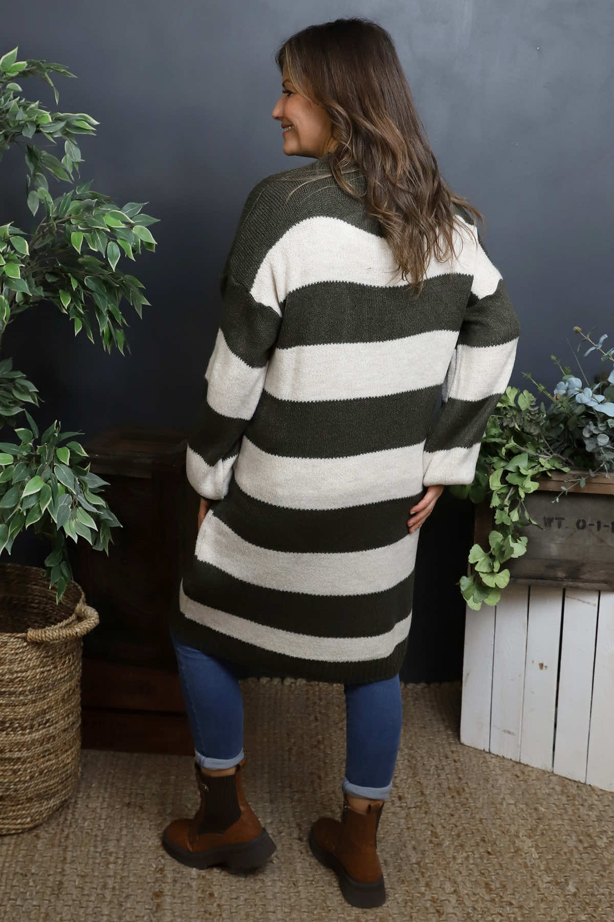 Osanna Stripe Knitted Jumper Khaki