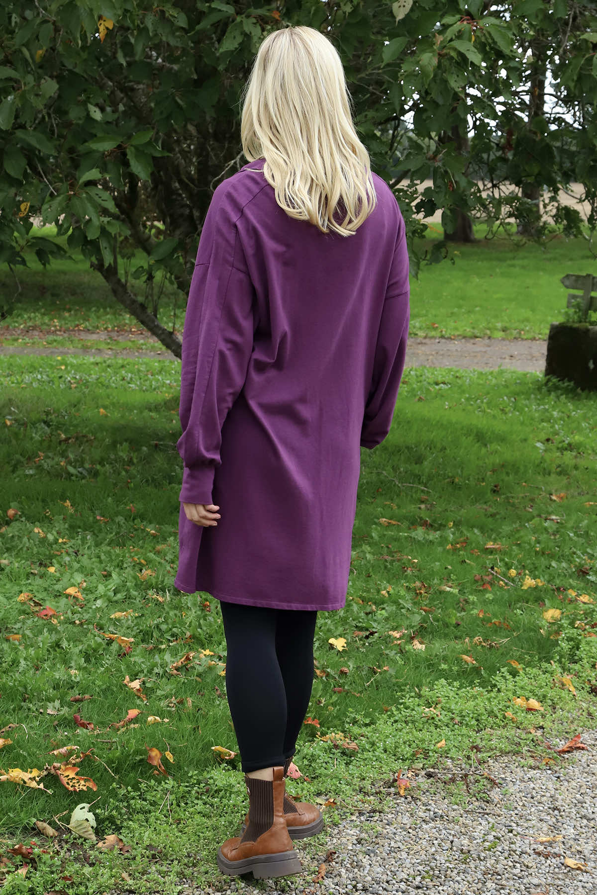 Susan Quarter Zip Cotton Sweatshirt Berry