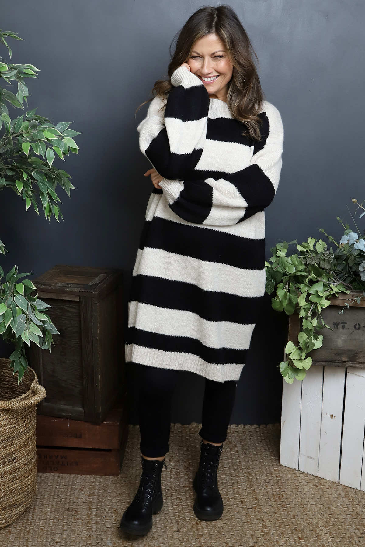 Osanna Stripe Knitted Jumper Stone