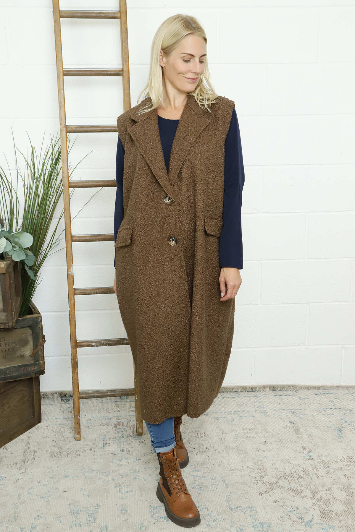 Kori Boucle Gilet Nutmeg