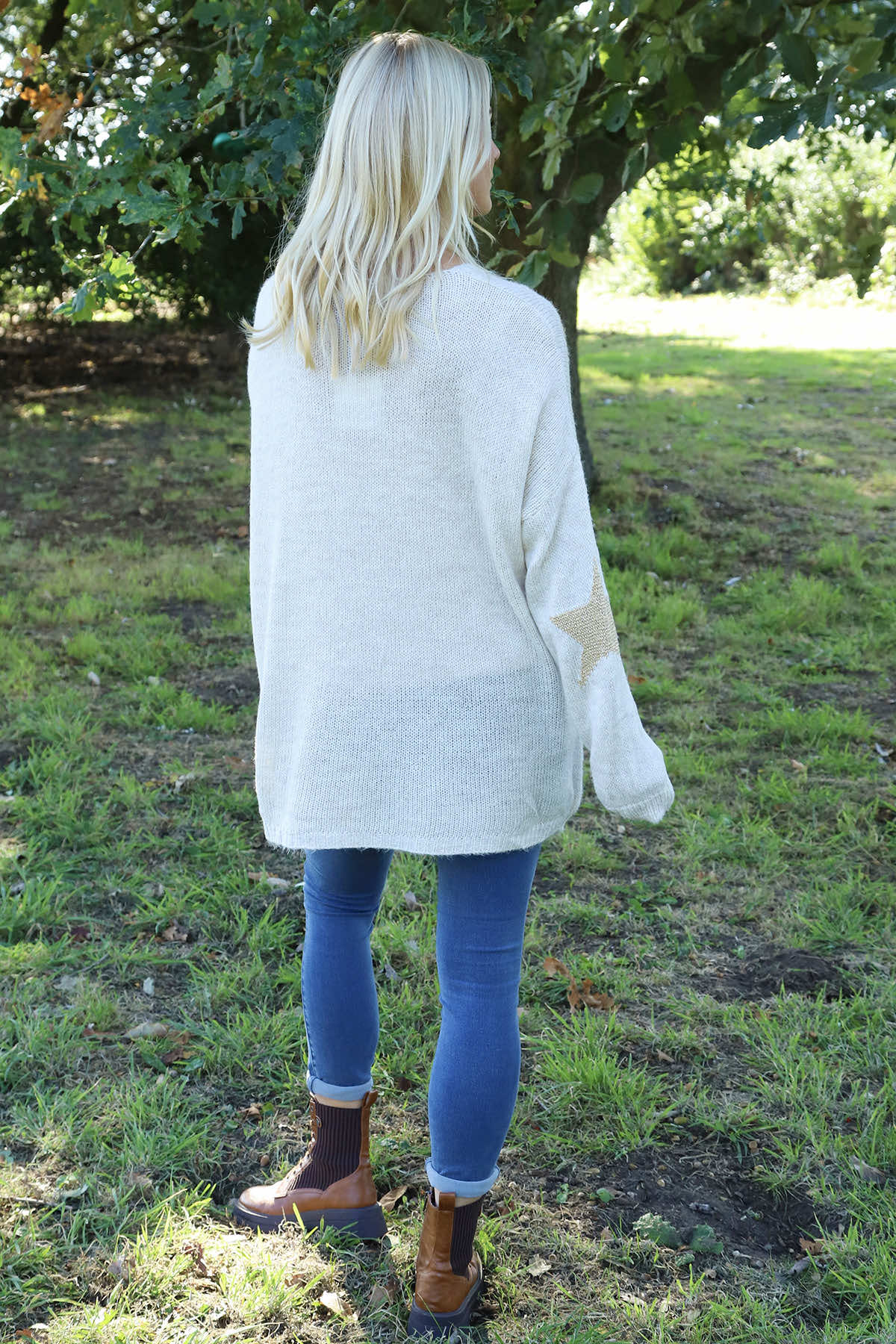 Paige Star Knitted Jumper Stone