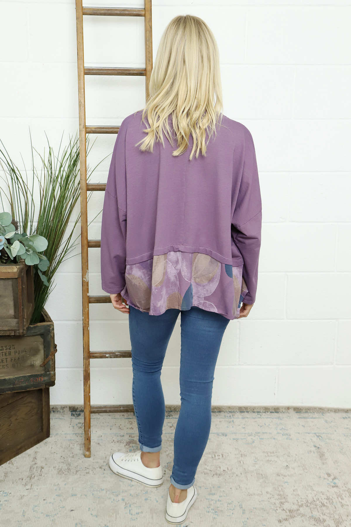 Doretta Cotton Top Purple