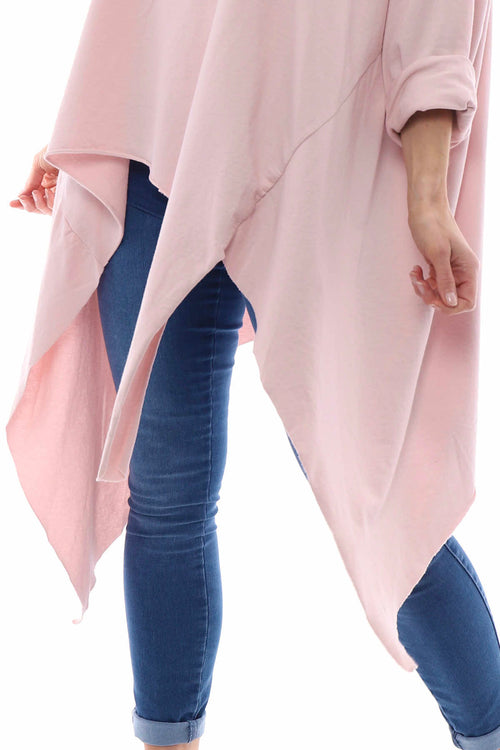 Caira Dipped Side Cotton Top Pink - Image 4