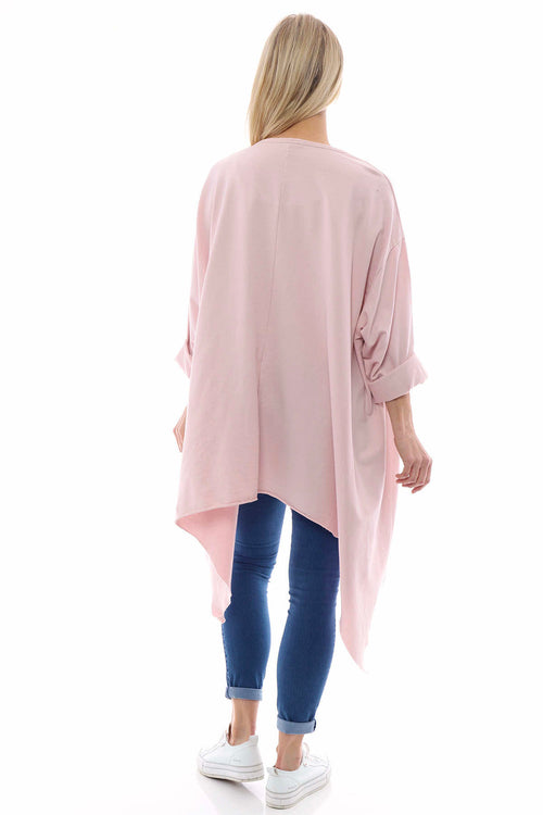 Caira Dipped Side Cotton Top Pink - Image 6