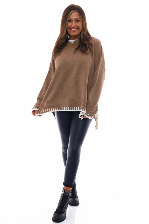 Maddie Knitted Jumper Camel - Image 1