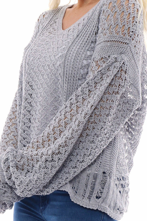Mckinley Crochet Top Grey - Image 3