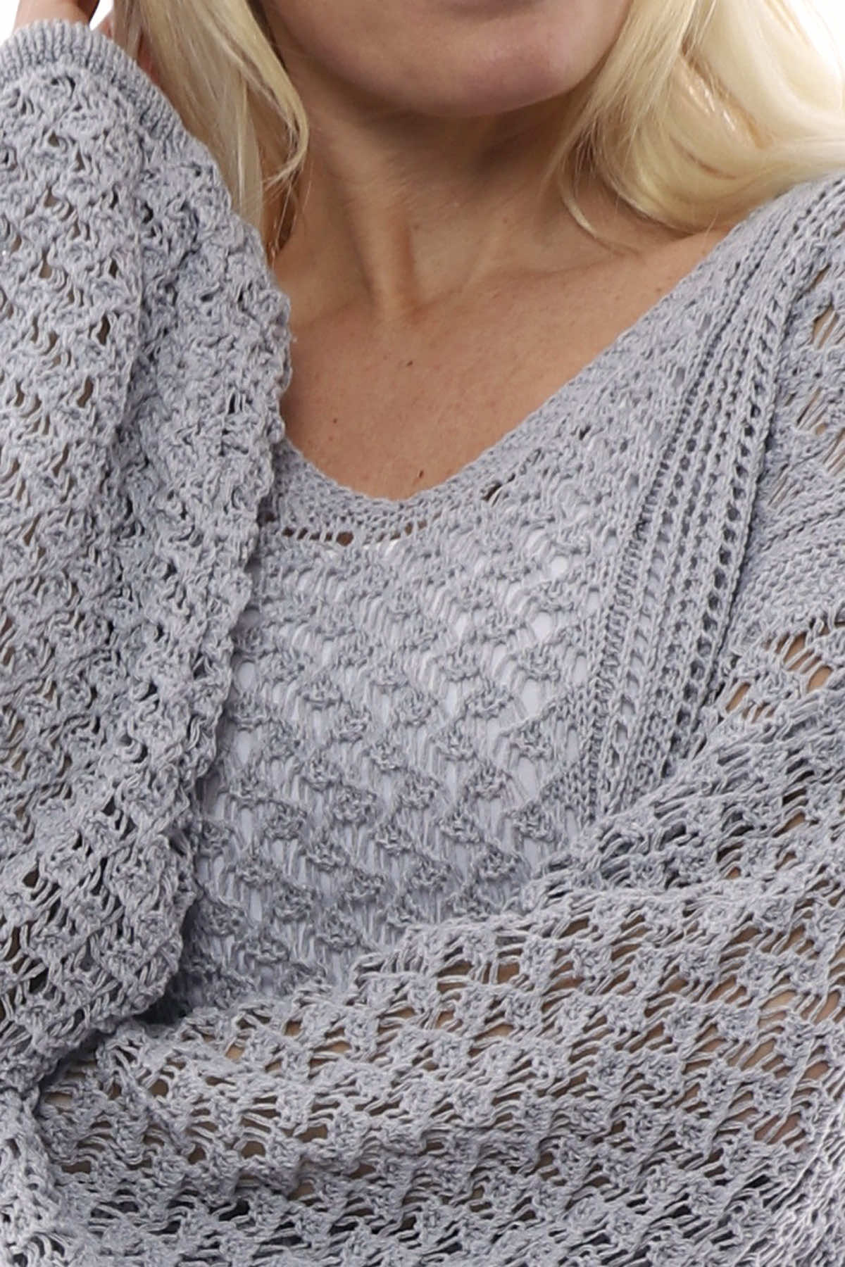Mckinley Crochet Top Grey