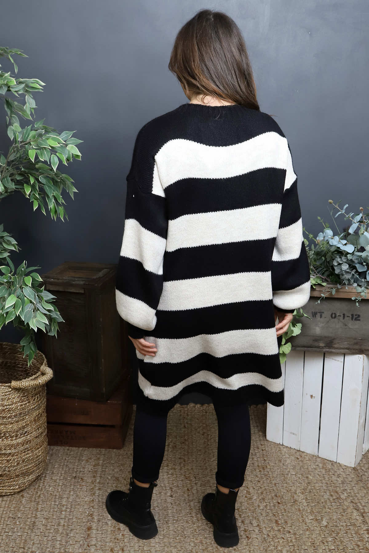 Osanna Stripe Knitted Jumper Black