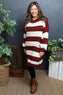 Osanna Stripe Knitted Jumper Wine