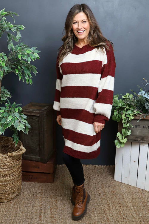 Osanna Stripe Knitted Jumper Wine