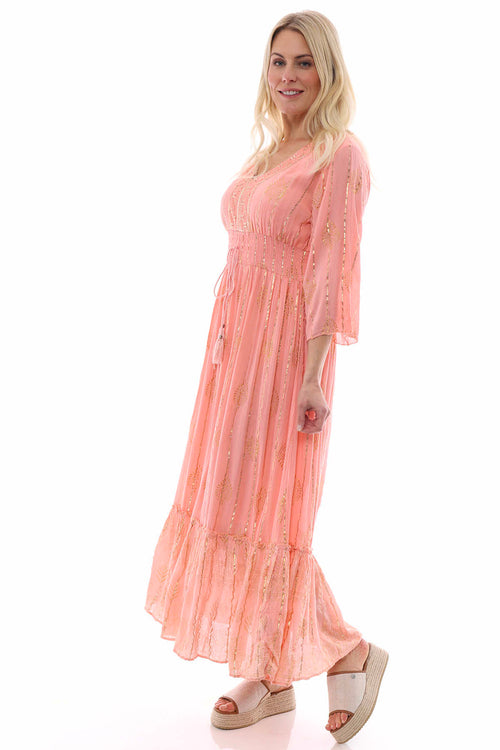 Romina Tassel Dress Coral - Image 2
