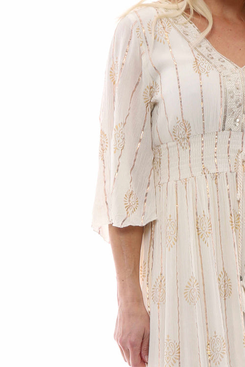 Romina Tassel Dress Cream - Image 3
