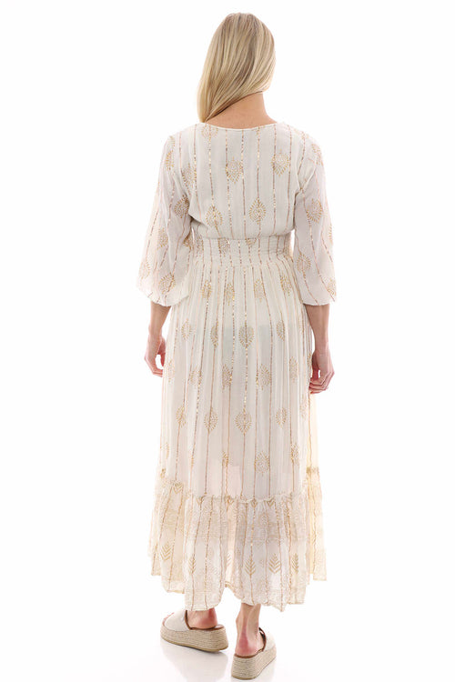 Romina Tassel Dress Cream - Image 6