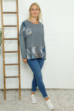 Doretta Cotton Top Mid Grey Mid Grey - Doretta Cotton Top Mid Grey