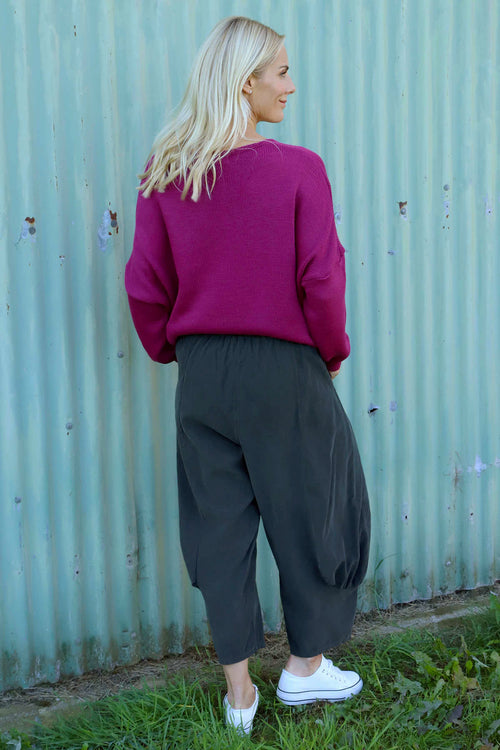 Olwen Needlecord Trousers Charcoal - Image 4