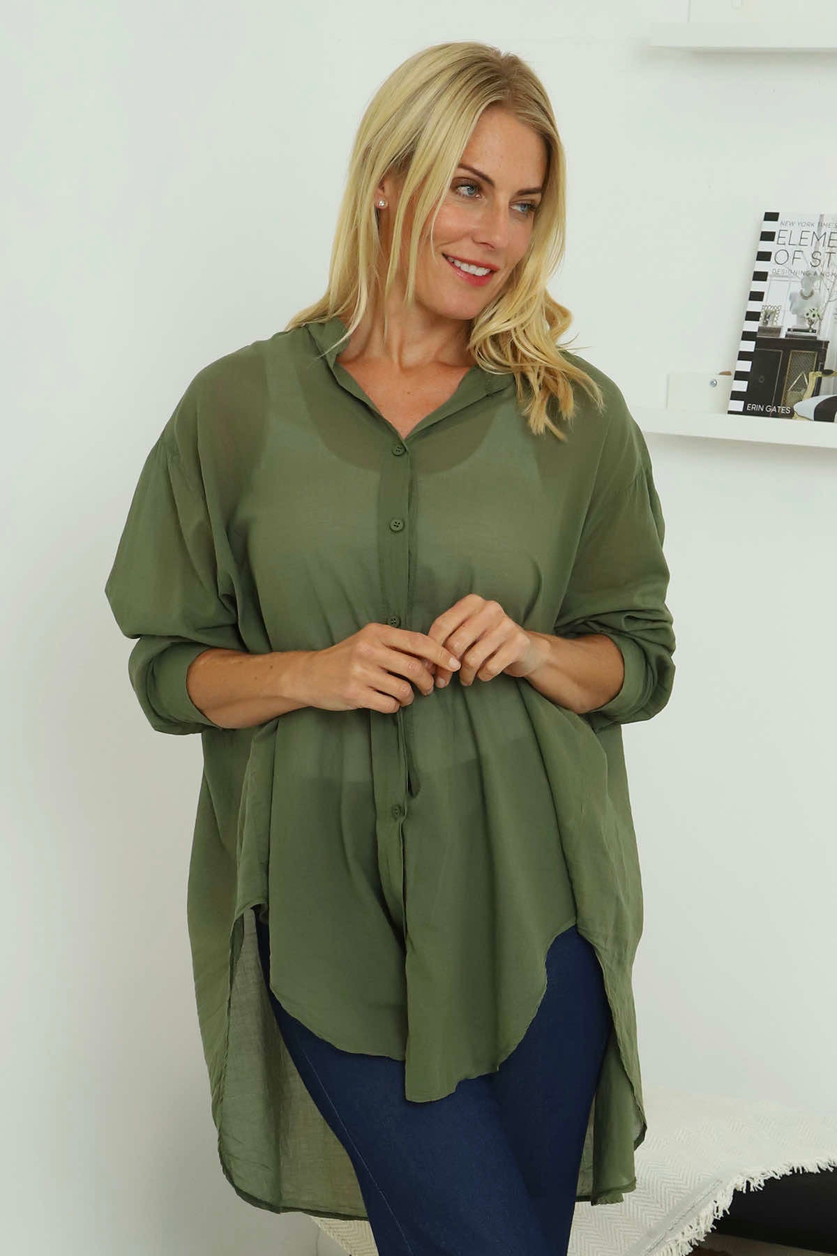 Johanna Cotton Shirt Khaki