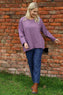 Barbara Pocket Cotton Top Purple