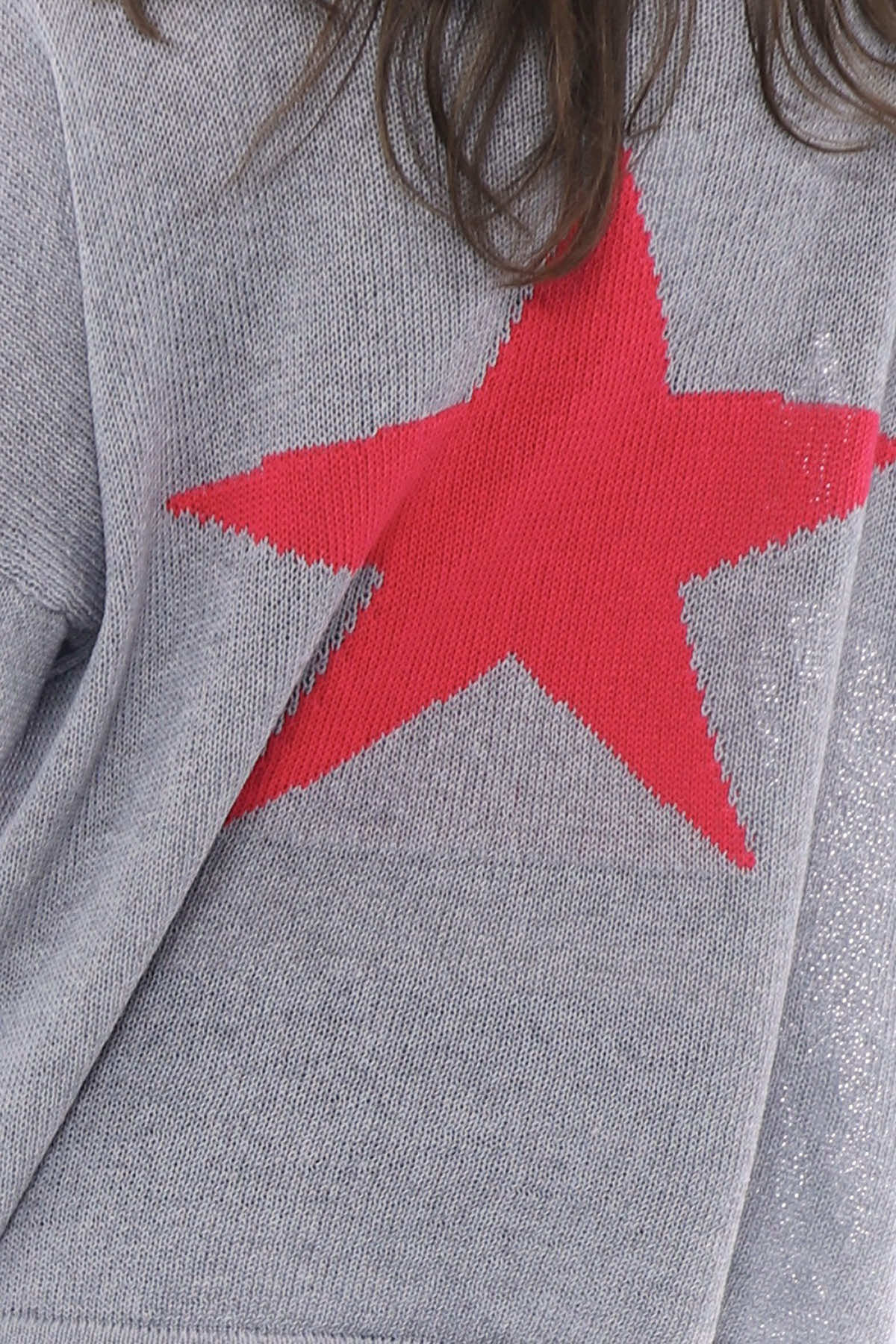 Alfano Cotton Star Knit Jumper Grey